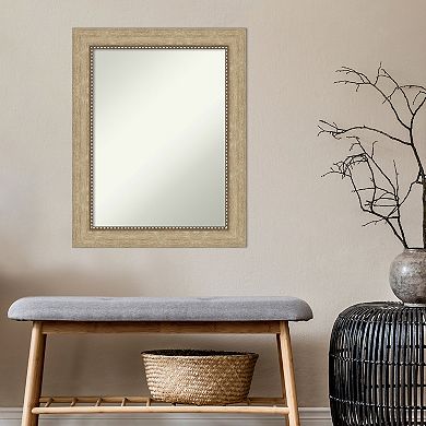 Amanti Art Non-Beveled Bathroom Wall Mirror Astor Black Frame