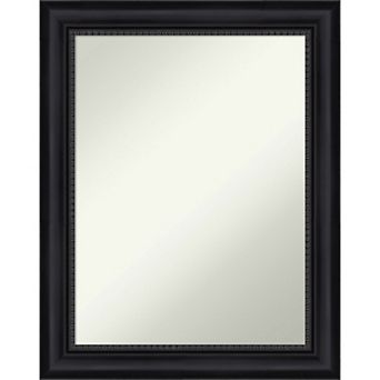 Amanti Art Non-Beveled Bathroom Wall Mirror Astor Black Frame