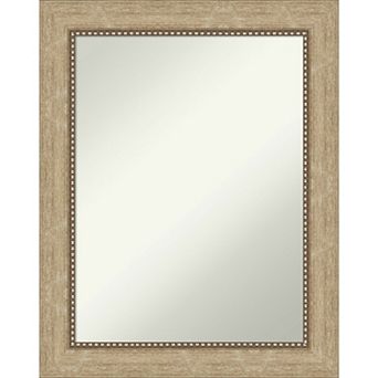 Amanti Art Non-Beveled Bathroom Wall Mirror Astor Black Frame