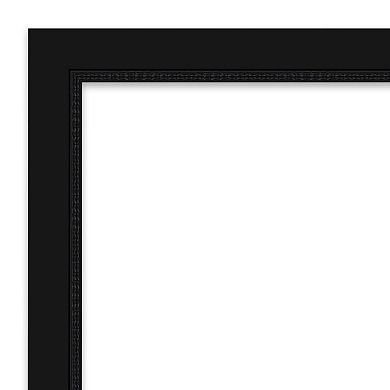 Amanti Art Non-Beveled Bathroom Wall Mirror Avon Black Frame
