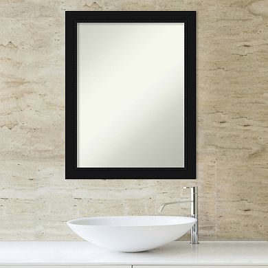 Amanti Art Non-Beveled Bathroom Wall Mirror Avon Black Frame