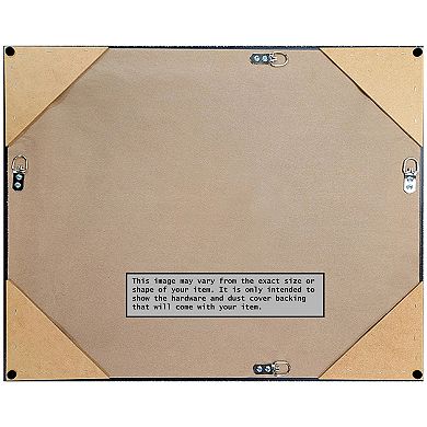 Amanti Art Non-Beveled Bathroom Wall Mirror Bark Rustic Char Narrow Frame