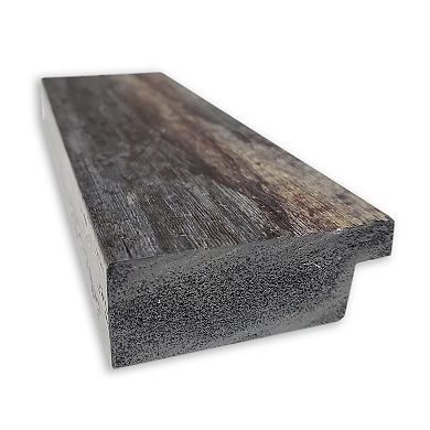 Amanti Art Non-Beveled Bathroom Wall Mirror Bark Rustic Char Narrow Frame