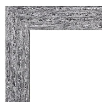 Amanti Art Non-Beveled Bathroom Wall Mirror Bark Rustic Char Frame
