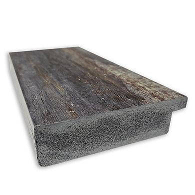 Amanti Art Non-Beveled Bathroom Wall Mirror Bark Rustic Char Frame