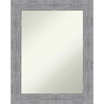 Amanti Art Non-Beveled Bathroom Wall Mirror Bark Rustic Char Frame