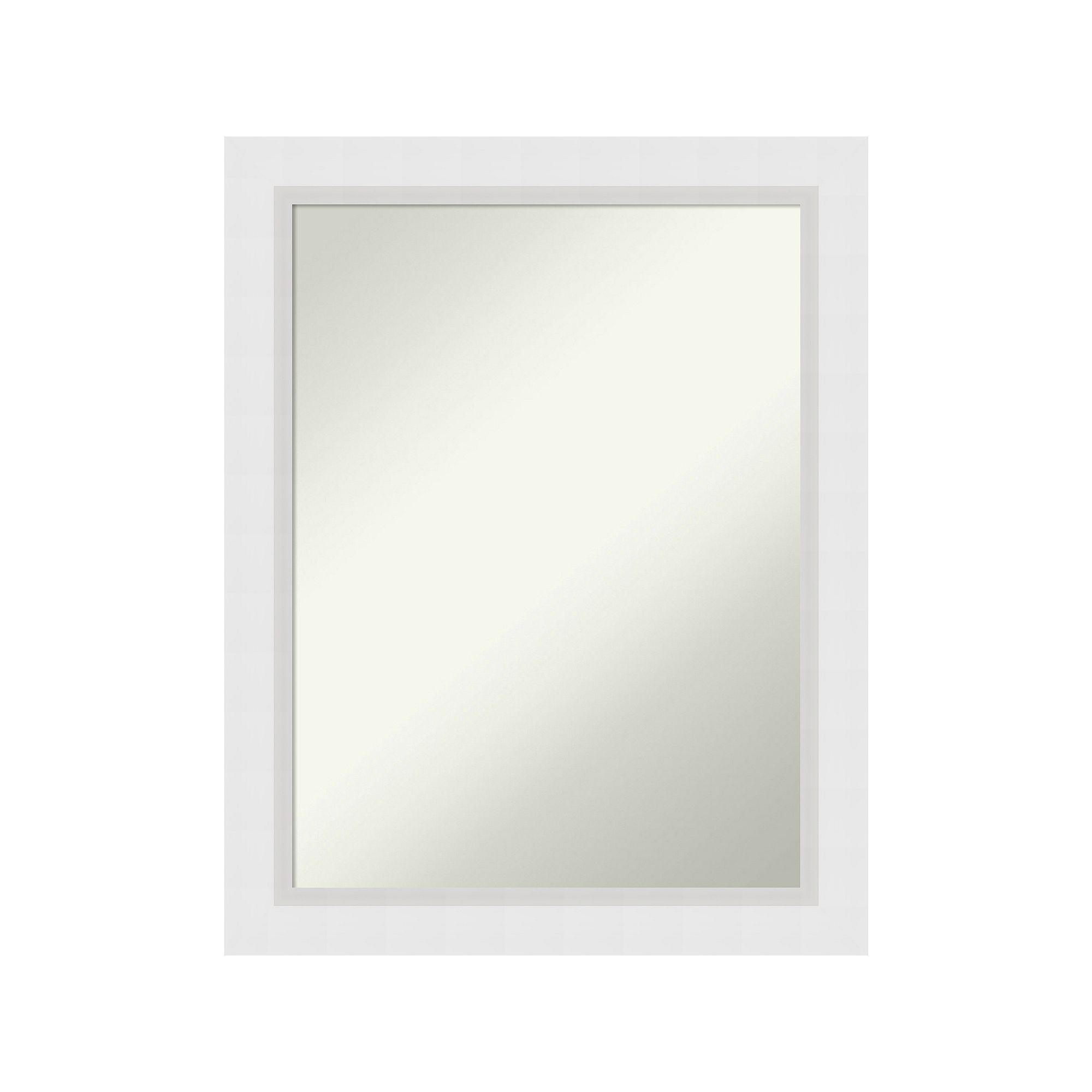 Amanti Art Blanco White Bathroom Wall Mirror