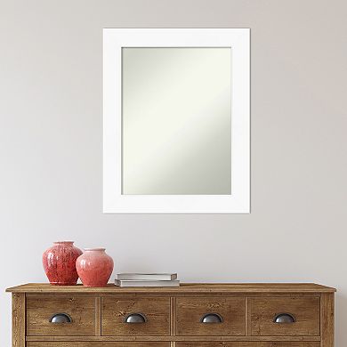 Amanti Art White Bathroom Wall Mirror