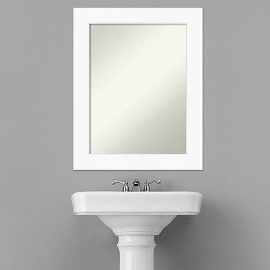 Amanti Art White Bathroom Wall Mirror