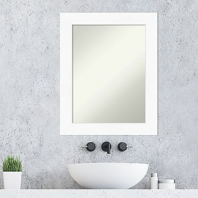Amanti Art White Bathroom Wall Mirror