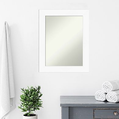 Amanti Art White Bathroom Wall Mirror