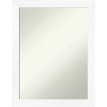 Amanti Art White Narrow Bathroom Wall Mirror