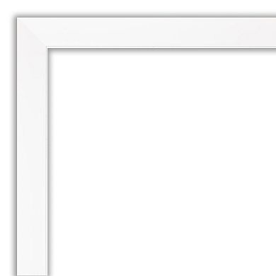 Amanti Art White Narrow Bathroom Wall Mirror