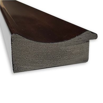 Amanti Art Non-Beveled Bathroom Wall Mirror Coffee Bean Brown Frame