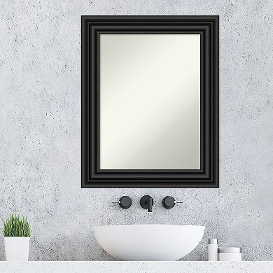 Amanti Art Colonial Black Bathroom Wall Mirror