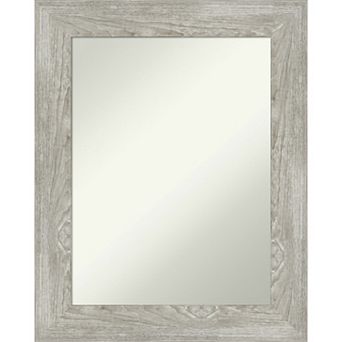 Amanti Art Dove Gray Wash Bathroom Wall Mirror