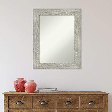 Amanti Art Dove Gray Wash Bathroom Wall Mirror