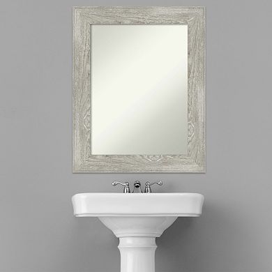 Amanti Art Dove Gray Wash Bathroom Wall Mirror
