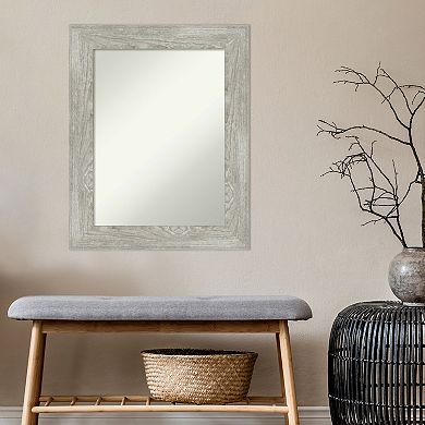 Amanti Art Dove Gray Wash Bathroom Wall Mirror