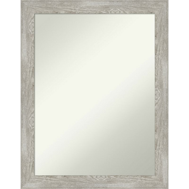 Amanti Art Dove Gray Wash Narrow Bathroom Wall Mirror, Grey