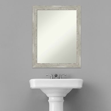 Amanti Art Dove Gray Wash Narrow Bathroom Wall Mirror