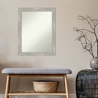 Amanti Art Dove Gray Wash Narrow Bathroom Wall Mirror