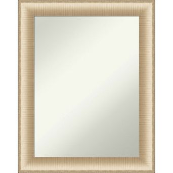 Amanti Art Brushed Pewter Finish Bathroom Wall Mirror