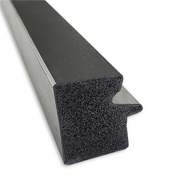 Amanti Art Non-Beveled Bathroom Wall Mirror Eva Black Silver Thin Frame