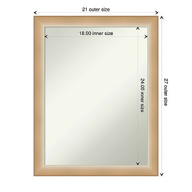 Amanti Art Eva Narrow Bathroom Wall Mirror