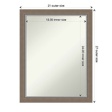 Amanti Art Eva Bathroom Wall Mirror