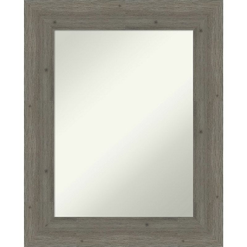 Amanti Art Fencepost Bathroom Wall Mirror, Grey