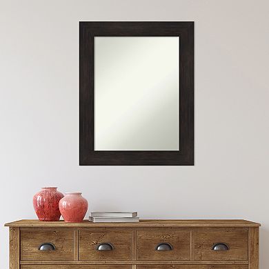 Amanti Art Espresso Bathroom Wall Mirror