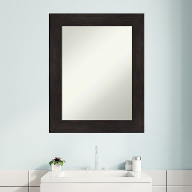 Amanti Art Espresso Bathroom Wall Mirror