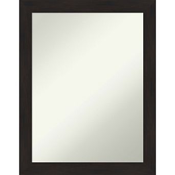 Amanti Art Espresso Narrow Bathroom Wall Mirror