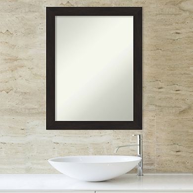 Amanti Art Espresso Narrow Bathroom Wall Mirror
