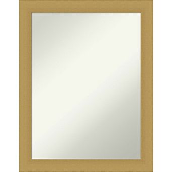 Amanti Art Non-Beveled Bathroom Wall Mirror Grace Brushed Gold Frame