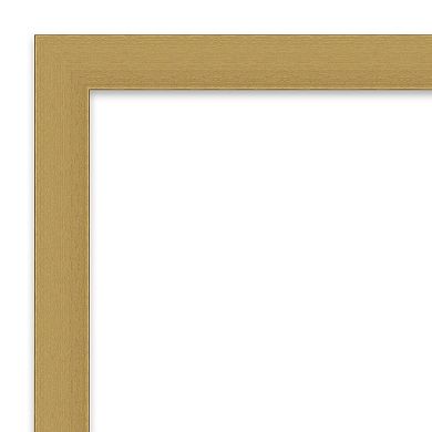 Amanti Art Non-Beveled Bathroom Wall Mirror Grace Brushed Gold Frame