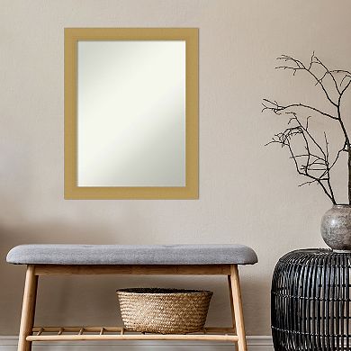 Amanti Art Non-Beveled Bathroom Wall Mirror Grace Brushed Gold Frame