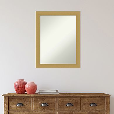 Amanti Art Non-Beveled Bathroom Wall Mirror Grace Brushed Gold Frame