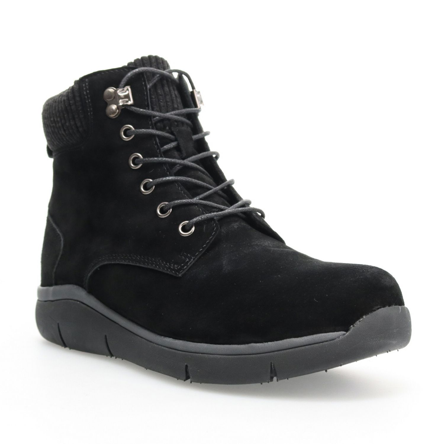 Propet Scarlet Women's Suede Ankle Boots - Black (7 N)