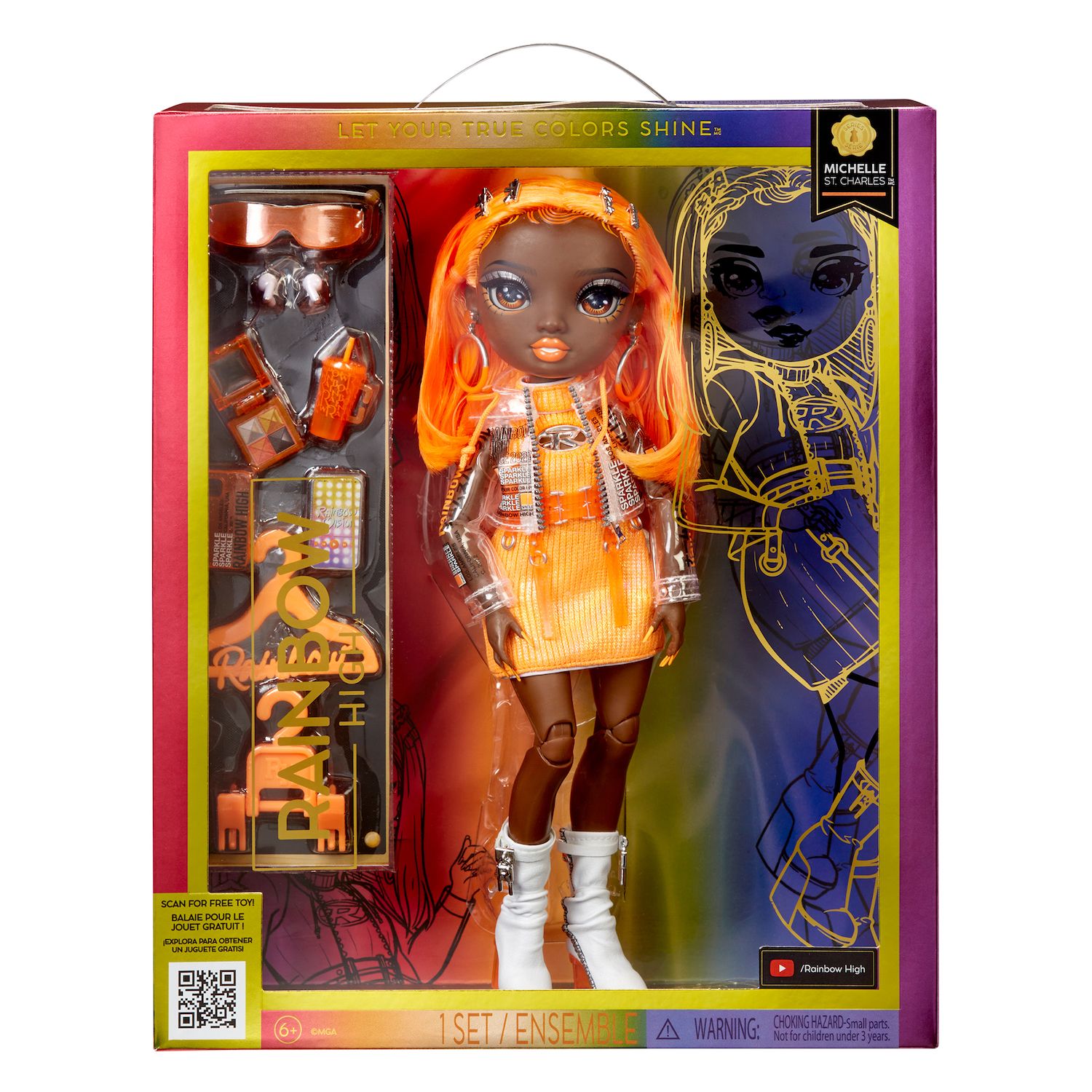 Mga Rainbow High Fantastic Fashion Doll Poppy Orange