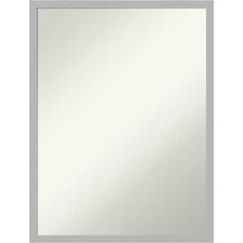 Amanti Art Non-Beveled Bathroom Wall Mirror Hera Chrome Frame