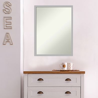Amanti Art Non-Beveled Bathroom Wall Mirror Hera Chrome Frame
