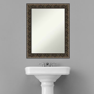 Amanti Art Embossed Bathroom Wall Mirror