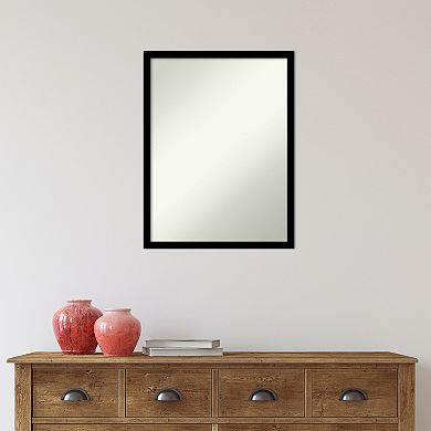 Amanti Art Non-Beveled Bathroom Wall Mirror Jet Black Frame