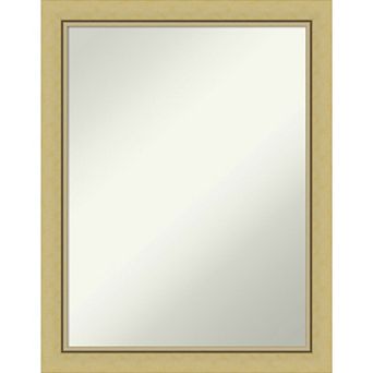 Amanti Art Gold Finish Narrow Bathroom Wall Mirror
