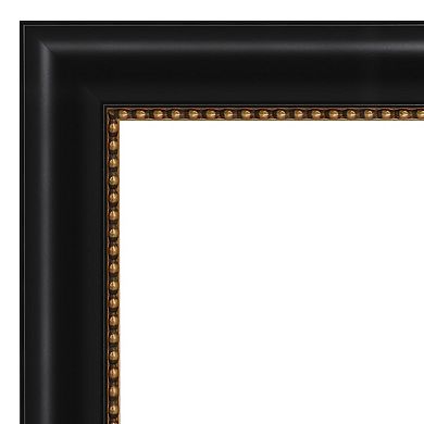 Amanti Art Non-Beveled Bathroom Wall Mirror Manhattan Black Frame