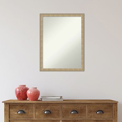 Amanti Art Non-Beveled Bathroom Wall Mirror Paris Champagne Frame