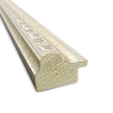 Amanti Art Non-Beveled Bathroom Wall Mirror Paris Champagne Frame