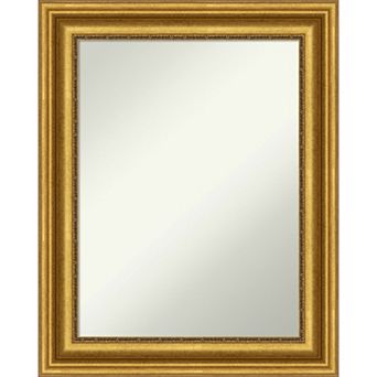 Amanti Art Parlor Gold Finish Bathroom Wall Mirror